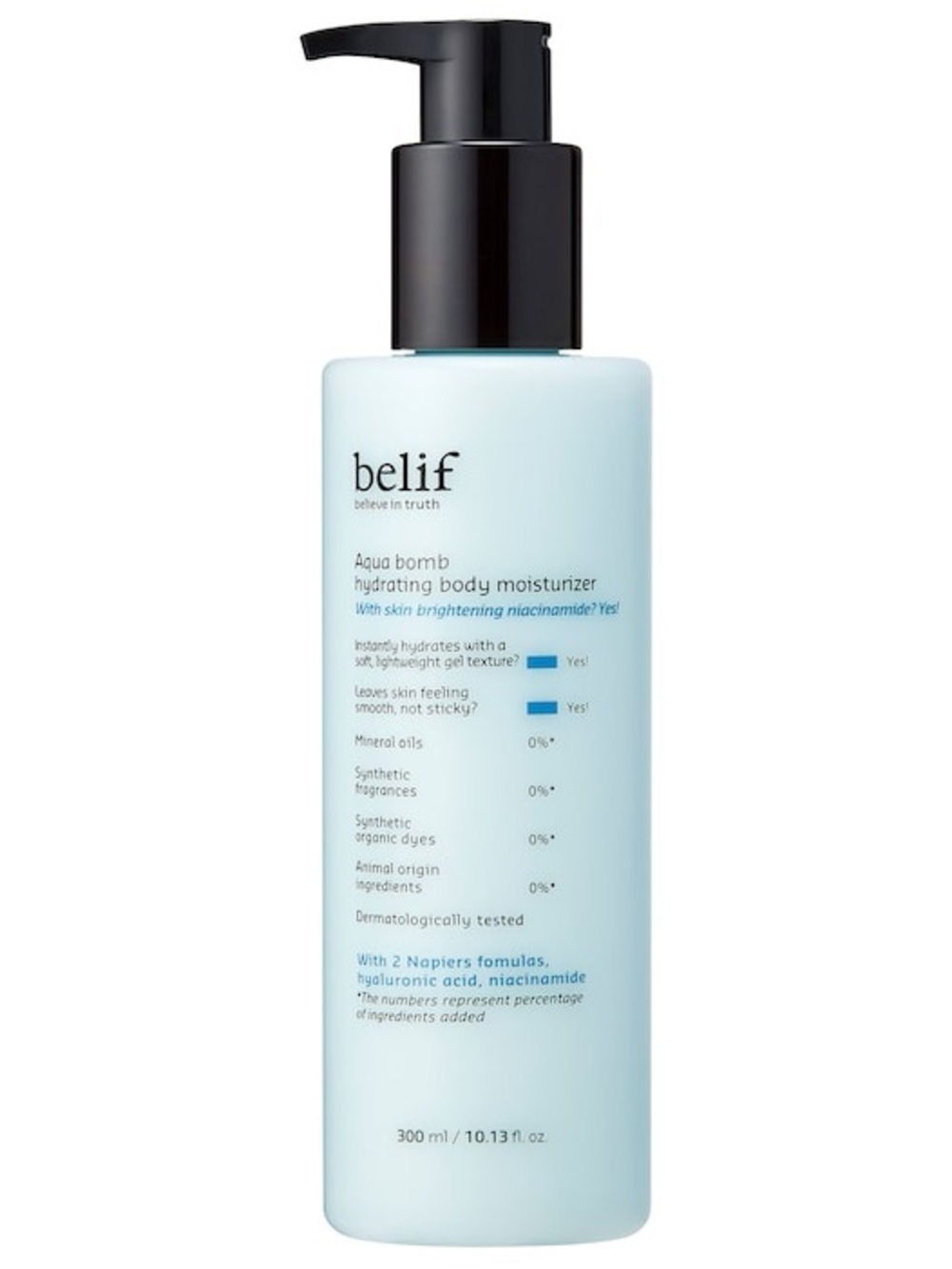 BElIF Aqua Bomb Hydrating Body Moisturizer - Niacinamide  10.13 Fl Oz
